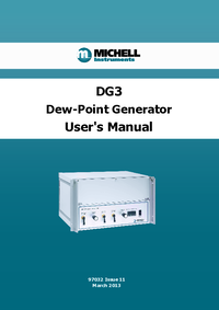 Thumbnail of document Manual - DG2/DG3Dew-Point Generators